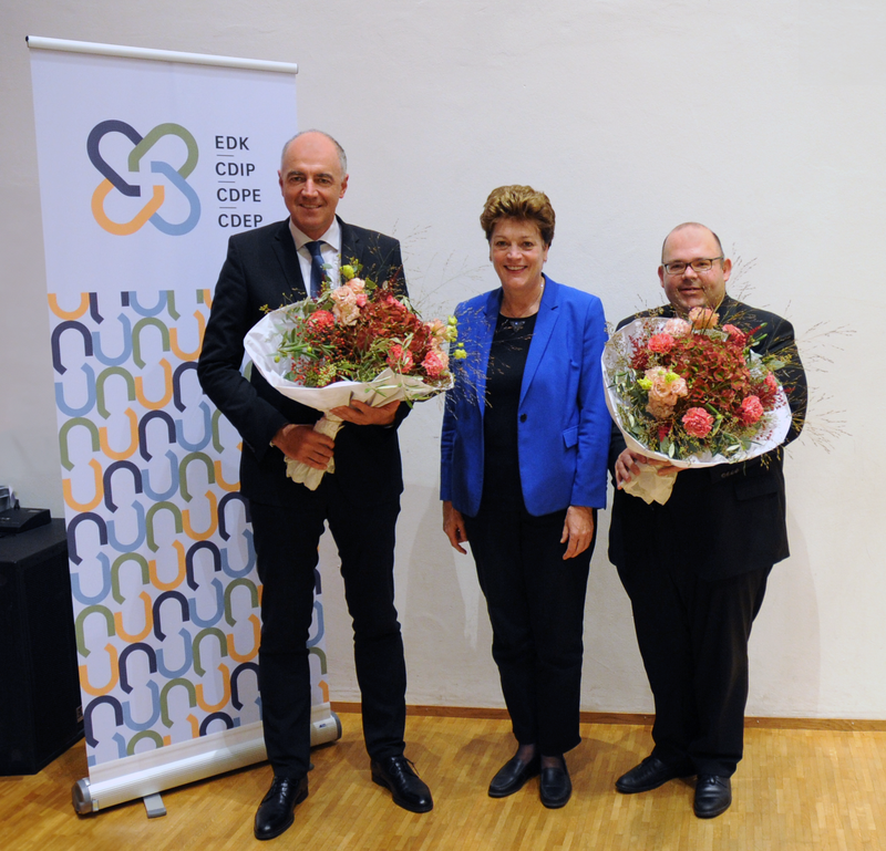 Foto von Christophe Darbellay, Silvia Steiner und Armin Hartmann