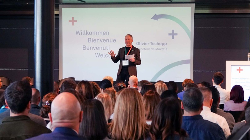 Foto aus der Konferenz: Olivier Tschopp auf der Bühne